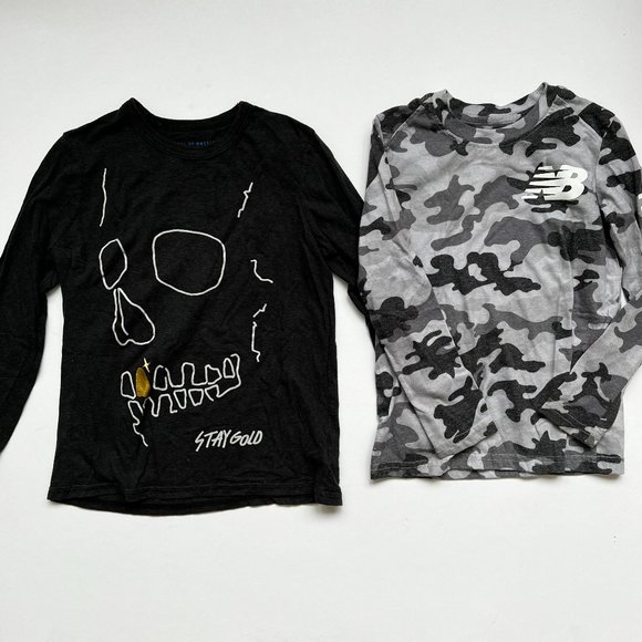 ✨5 for $25✨ Set of 2 Long Sleeve Tees - New Balance Camo and Skeleton St… - Picture 8 of 9